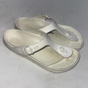 Birkenstock Gizeh EVA Regular Fit White Flip Flops USA Women’s 6 Men 4 EU 37
